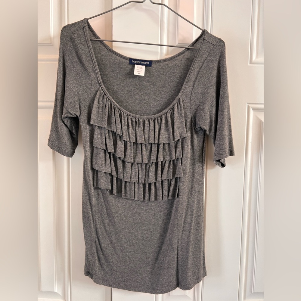 Boston Proper Top, size XS, color gray
